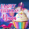 Happy Birthday Dana - Lovely Animated GIF