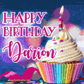 Happy Birthday Darion - Lovely Animated GIF