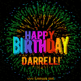 New Bursting with Colors Happy Birthday Darrell GIF and Video with Music