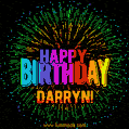 New Bursting with Colors Happy Birthday Darryn GIF and Video with Music