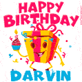 Funny Happy Birthday Darvin GIF