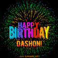 New Bursting with Colors Happy Birthday Dashon GIF and Video with Music