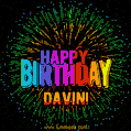 New Bursting with Colors Happy Birthday Davin GIF and Video with Music