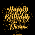 Happy Birthday Card for Davon - Download GIF and Send for Free