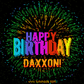 New Bursting with Colors Happy Birthday Daxxon GIF and Video with Music