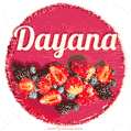 Happy Birthday Cake with Name Dayana - Free Download