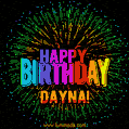 New Bursting with Colors Happy Birthday Dayna GIF and Video with Music