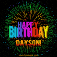New Bursting with Colors Happy Birthday Dayson GIF and Video with Music