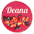 Happy Birthday Cake with Name Deana - Free Download