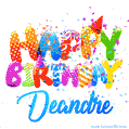 Happy Birthday Deandre - Creative Personalized GIF With Name