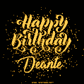 Happy Birthday Card for Deante - Download GIF and Send for Free