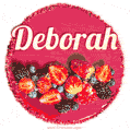 Happy Birthday Cake with Name Deborah - Free Download