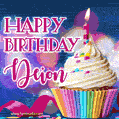 Happy Birthday Deion - Lovely Animated GIF