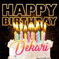 Dekari - Animated Happy Birthday Cake GIF for WhatsApp