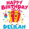 Funny Happy Birthday Delilah GIF