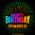 New Bursting with Colors Happy Birthday Demarco GIF and Video with Music