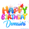 Happy Birthday Demauri - Creative Personalized GIF With Name