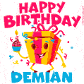 Funny Happy Birthday Demian GIF
