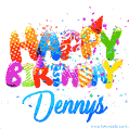 Happy Birthday Dennys - Creative Personalized GIF With Name