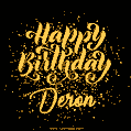Happy Birthday Card for Deron - Download GIF and Send for Free