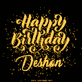 Happy Birthday Card for Deshon - Download GIF and Send for Free