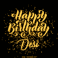 Happy Birthday Card for Desi - Download GIF and Send for Free
