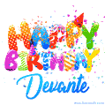 Happy Birthday Devante - Creative Personalized GIF With Name