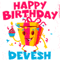Funny Happy Birthday Devesh GIF