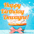 Happy Birthday, Dewayne! Elegant cupcake with a sparkler.