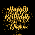 Happy Birthday Card for Dhyan - Download GIF and Send for Free