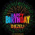 New Bursting with Colors Happy Birthday Diezel GIF and Video with Music