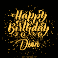 Happy Birthday Card for Dion - Download GIF and Send for Free