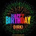 New Bursting with Colors Happy Birthday Dirk GIF and Video with Music