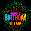 New Bursting with Colors Happy Birthday Diyan GIF and Video with Music