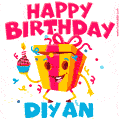 Funny Happy Birthday Diyan GIF