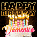 Domenico - Animated Happy Birthday Cake GIF for WhatsApp