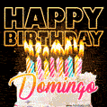 Domingo - Animated Happy Birthday Cake GIF for WhatsApp