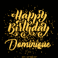 Happy Birthday Card for Dominique - Download GIF and Send for Free