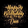 Happy Birthday Card for Don - Download GIF and Send for Free