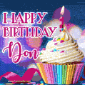 Happy Birthday Don - Lovely Animated GIF