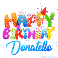Happy Birthday Donatello - Creative Personalized GIF With Name