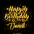 Happy Birthday Card for Donell - Download GIF and Send for Free