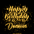 Happy Birthday Card for Donovin - Download GIF and Send for Free