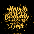 Happy Birthday Card for Donte - Download GIF and Send for Free