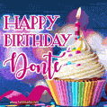 Happy Birthday Donte - Lovely Animated GIF