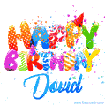 Happy Birthday Dovid - Creative Personalized GIF With Name