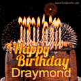 Chocolate Happy Birthday Cake for Draymond (GIF)