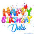 Happy Birthday Duke - Creative Personalized GIF With Name