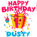 Funny Happy Birthday Dusty GIF