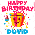 Funny Happy Birthday Duvid GIF